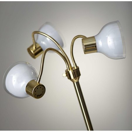 ESTALLAR Gold Metal 3-Arm Floor Lamp, 30 x 30 x 69 in. ES2627273